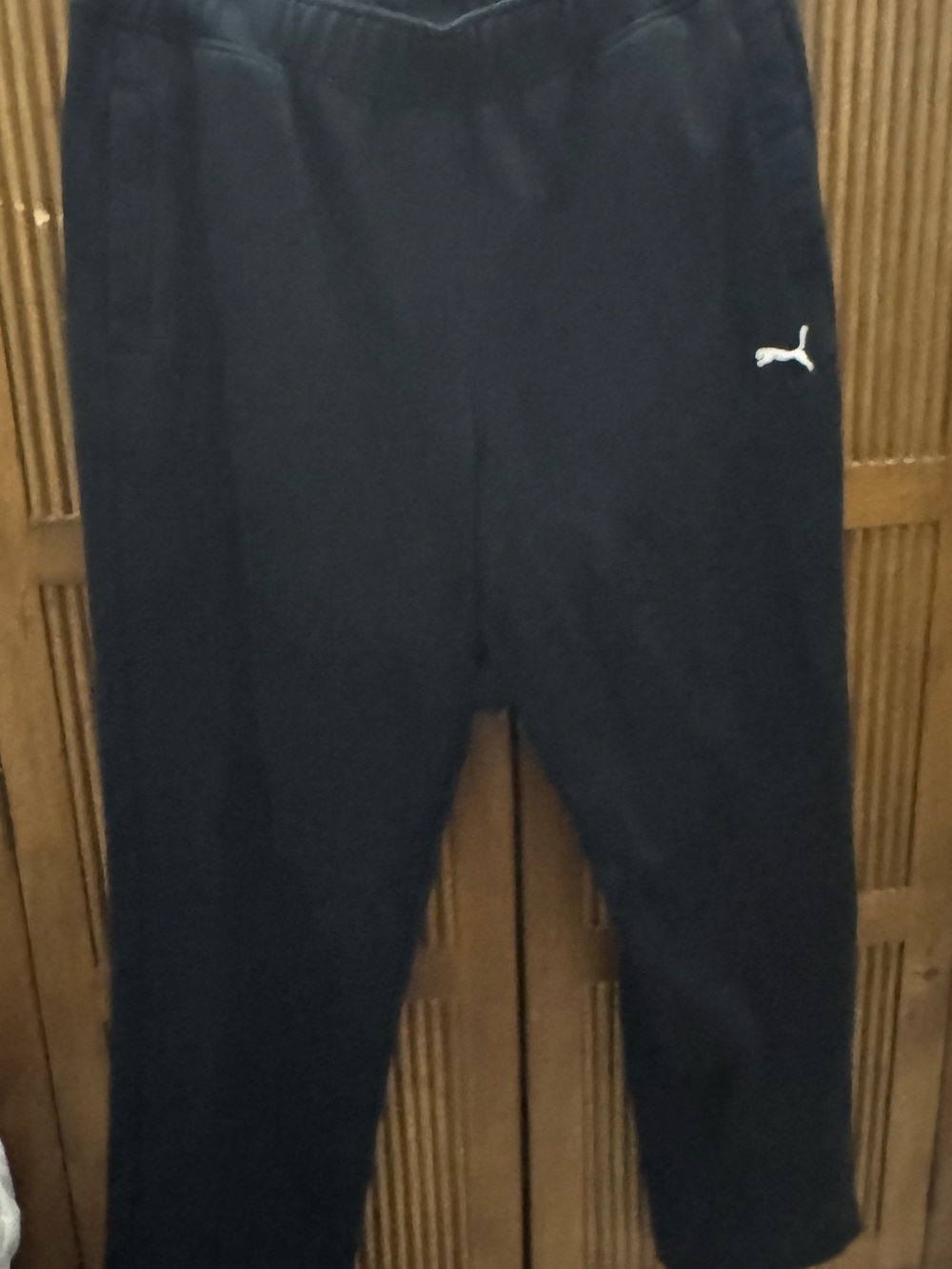 Puma Men's Black Jogger Sweatpants with White Puma Logo